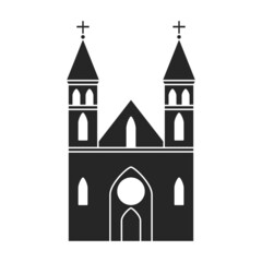 Church vector icon.Black vector icon isolated on white background church.