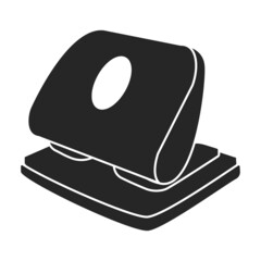 Stapler vector black icon. Vector illustration puncher on white background. Isolated black illustration icon stapler.