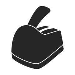 Stapler vector black icon. Vector illustration puncher on white background. Isolated black illustration icon stapler.