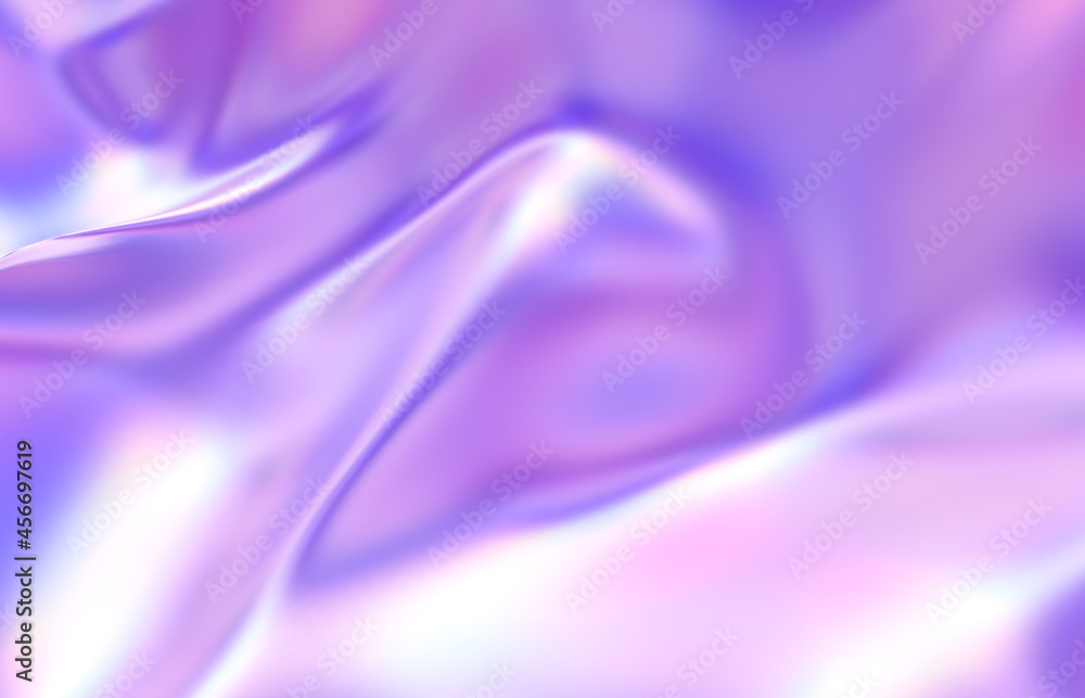 Poster abstract geometric crystal background, iridescent texture, liquid. 3d render.