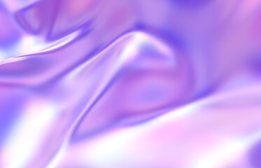 Abstract geometric crystal background, iridescent texture, liquid. 3d render. 