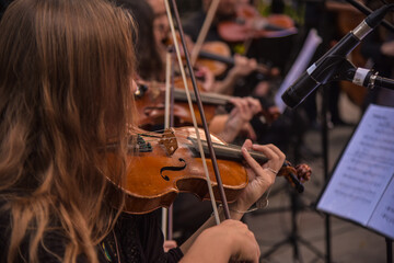 concert of classical music, violin