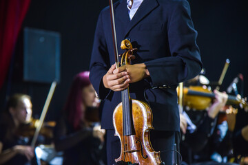 concert of classical music, violin