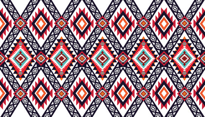 Ikat geometric folklore ornament. Tribal ethnic vector texture.for background,fabric,wrapping,clothing,wallpaper,Batik,carpet,embroidery style .Vector EPS 10.