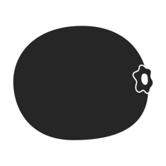 Fototapeta na wymiar Kiwi vector icon.Black vector icon isolated on white background kiwi.