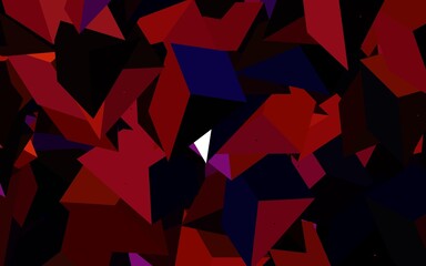 Naklejka premium Dark Pink, Red vector layout with lines, triangles.