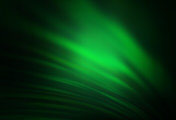 Dark Green vector blurred shine abstract background.