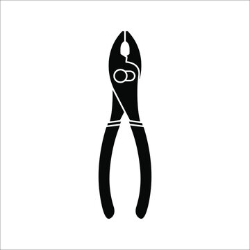 black pliers tool on white background clip art preview