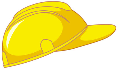 Isolated yellow safety helmet