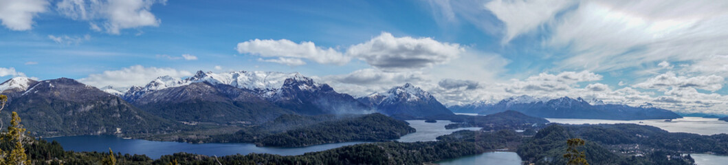 Obraz na płótnie Canvas San Carlos de Bariloche is a city in the Argentinian province of Rio Negro. It is called Bariloche for short. It is famous for skiing, sightseeing, water sports, and trekking and climbing.