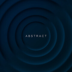 Minimalistic dark blue abstract background with dark circles. Exclusive wallpaper design for poster, brochure, presentation, website.Geometric background