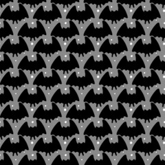 seamless pattern of cute bat cartoon