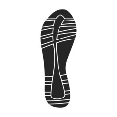 Footprint vector icon.Black vector icon isolated on white background footprint.