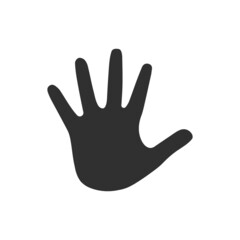Human hand palm icon. Vector illustration