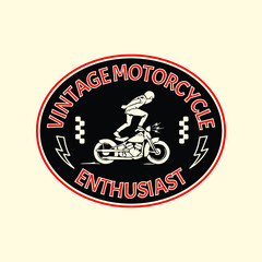 Vintage Motorcycle Logo Badge