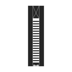 High buildings vector icon.Black vector icon isolated on white background high buildings.