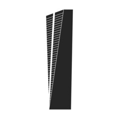 High buildings vector icon.Black vector icon isolated on white background high buildings.