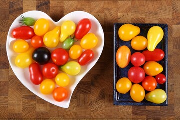 Colorful tomatoes.