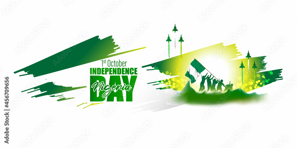 Wall mural vector illustration for nigeria independence day -01st october