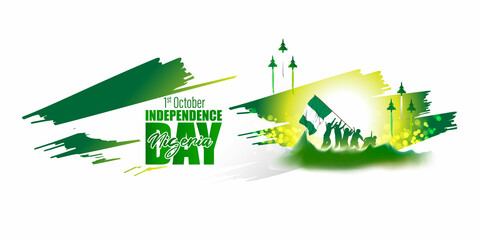 vector illustration for Nigeria independence day -01st October