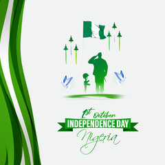 vector illustration for Nigeria independence day -01st October
