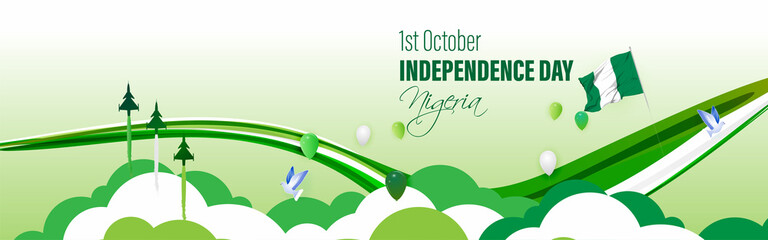 vector illustration for Nigeria independence day -01st October