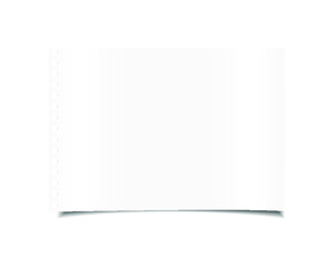 White note paper isolated on a white background