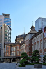 Fototapeta na wymiar 東京駅丸の内北口を臨む景色