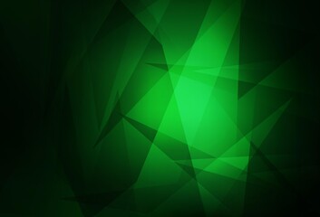 Obraz premium Dark Green vector layout with lines, triangles.