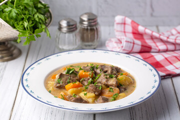 Turkish Kuzu - et Haslama - Lamb - meat Stew with Potatoes and Carrot