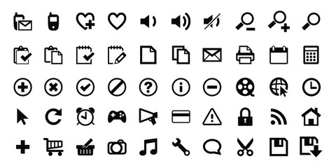 icon set for web symbol vector