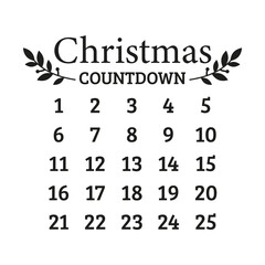 Christmas countdown, advent calendar, Christmas illustration 