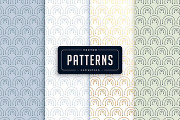 Vector geometric seamless patterns collection. Graphic pattern for fabric, wallpaper, packaging