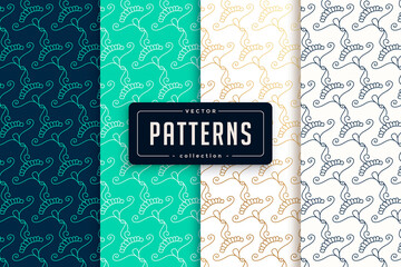 Colorful ornamental seamless patterns collection, Rich ornament, Decorative wallpaper.
