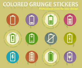 Battery icons set