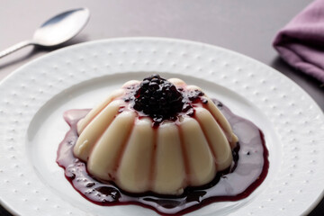 Panna Cotta with fresh berries.