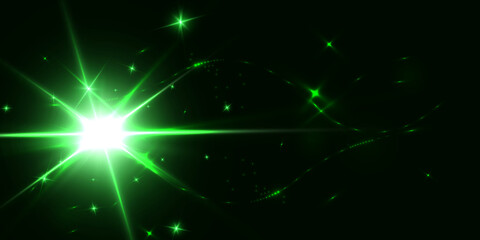 Obraz premium Abstract light with bright shining particles. Vector.