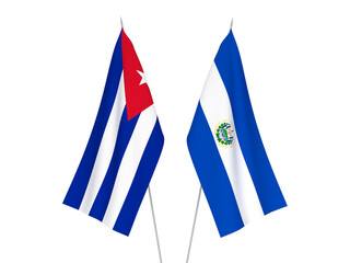 Cuba and Republic of El Salvador flags