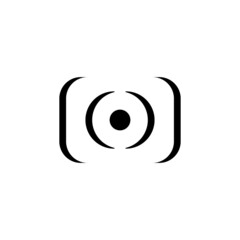 Photo camera icon. Vector symbol on blank background. 
