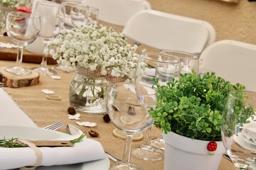 décoration de table de Baptême Mariage