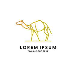 Outline camel vector suitable for logo and illustration