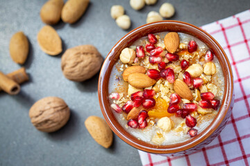 Traditional delicious Turkish dessert; Ashura (Asure)