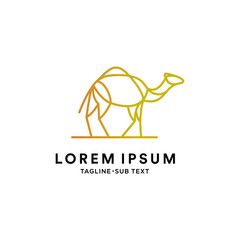 Outline camel vector suitable for logo and illustration