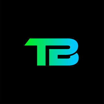 TB Logo Creative Modern Minimal Alphabet T B Initial Letter Mark Monogram Editable in Vector Format