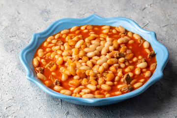 Turkish foods; dried bean (kuru fasulye)