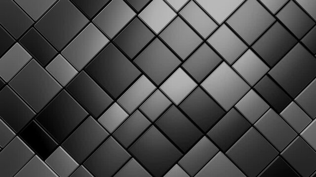 Rhombus Background. Abstract motion, loop, two color, 3d rendering, 4k resolution
