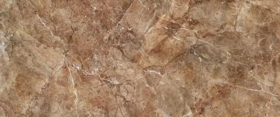 Poster Marbre Brown marble stone texture, polished ceramic tile surface