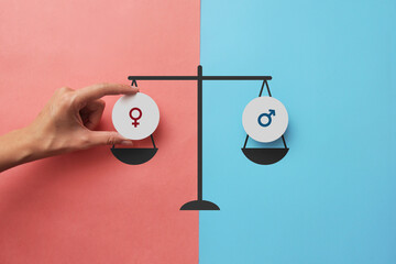 Equality and balance between men and women. Gender equality and tolerance
