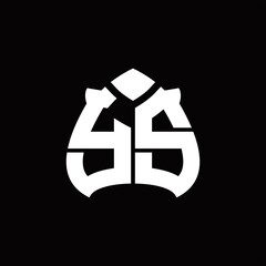 Obraz premium YS Logo monogram with spade shape design template