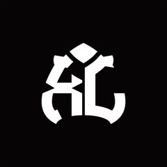 Fototapeta premium XL Logo monogram with spade shape design template